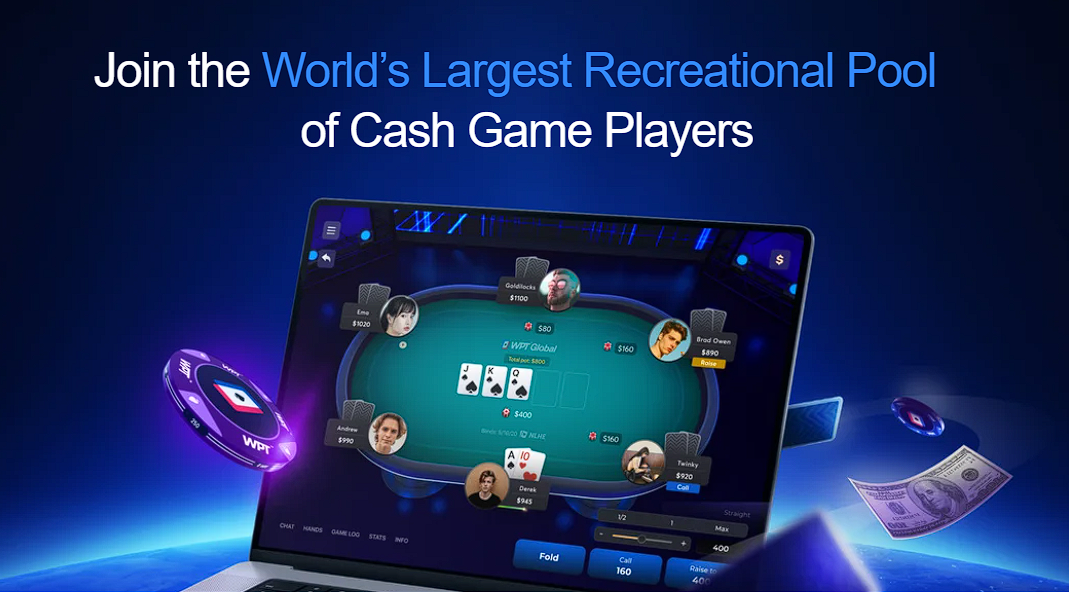 WPT Global table view with promotional banner