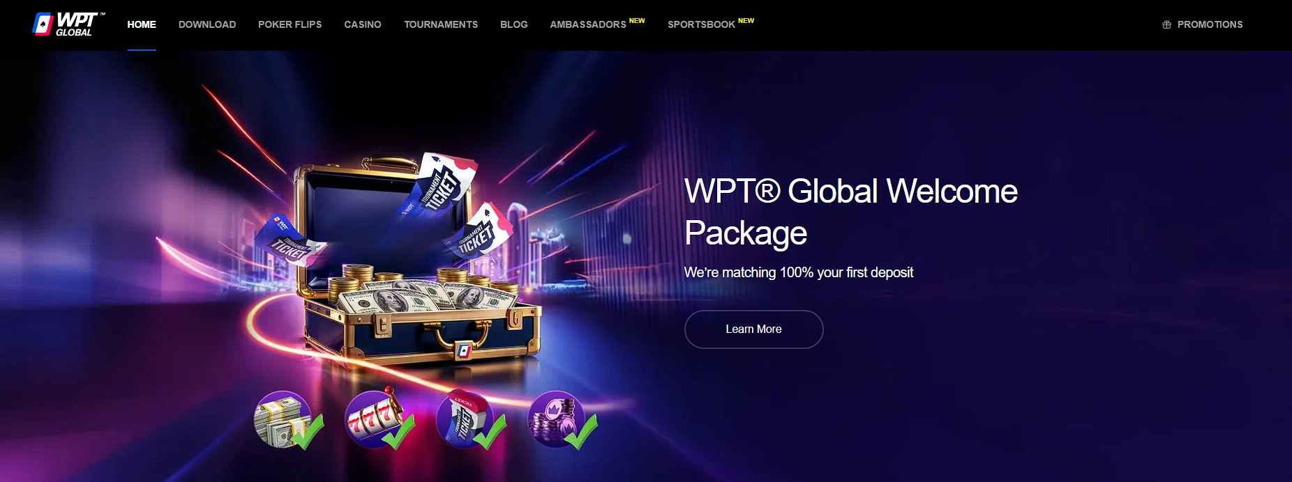 WPT Global welcome package selection